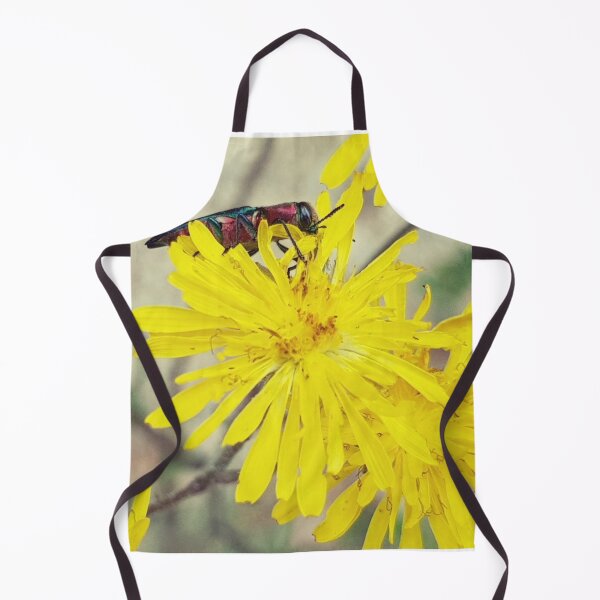 Item preview, Colorful insect on yellow dandelion flower designed and sold by NatureNature.