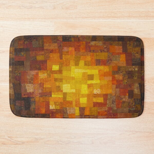 Item preview, Abstract stained glass sun mosaic quilted pattern  designed and sold by baligaia.