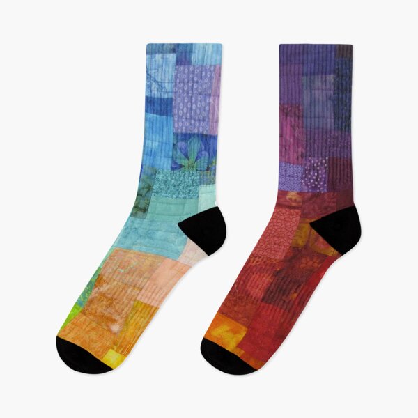 Item preview, Rainbow tie dye patchwork quilted stained glass batik sarong  designed and sold by baligaia.