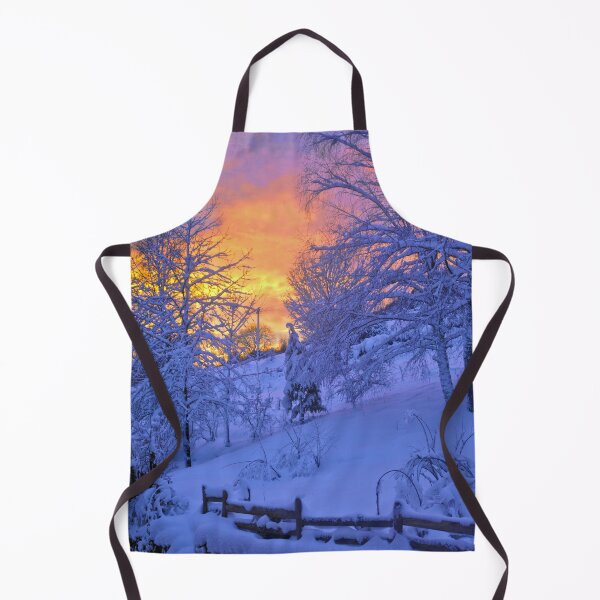 Item preview, Sunset, winter, trees, nature, landscape, sunrise, sun, blue, explore, snow, mountains, ski, designed and sold by prteacool.