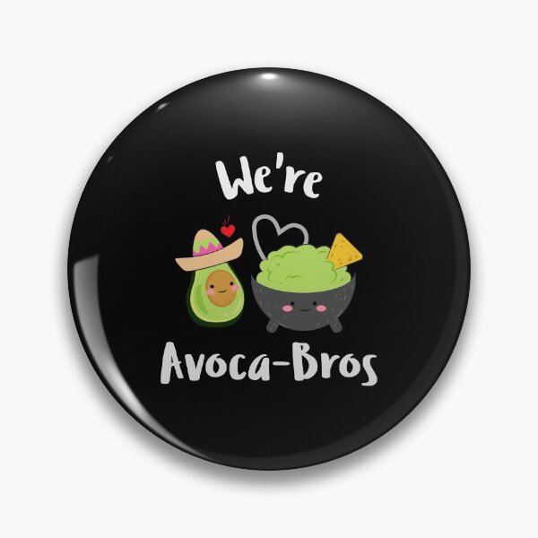 Item preview, We're Avoca-Bros - Adorable Kawaii Avocado & Guacamole designed and sold by Kaos Urbanwear.