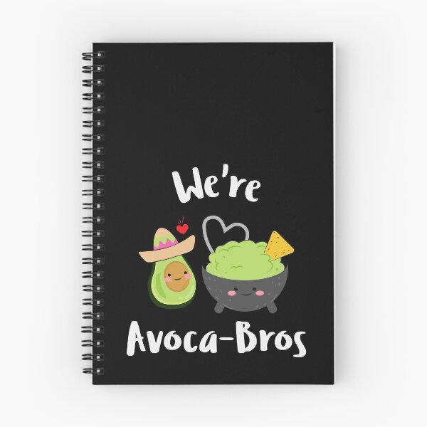Item preview, We're Avoca-Bros - Adorable Kawaii Avocado & Guacamole designed and sold by Kaos Urbanwear.