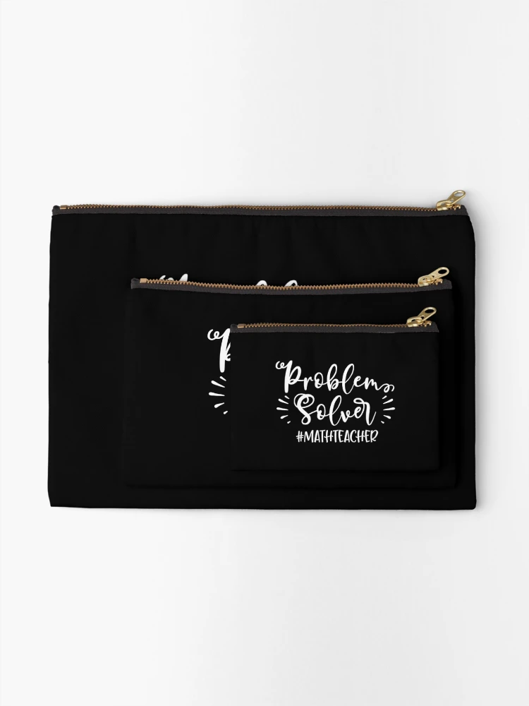Thumbnail 2 of 4, Zipper Pouch, Problem Solver Math Teacher designed and sold by TooFlyDesign.
