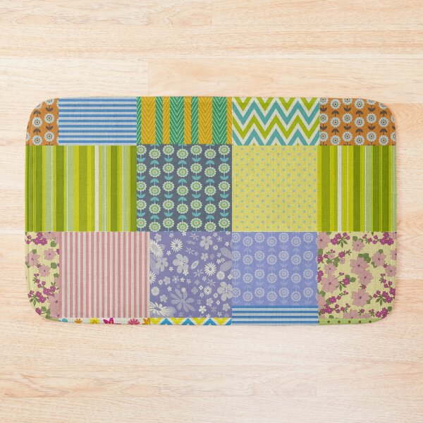 Item preview, Pastel palette patchwork quilted comfort baby blanket  designed and sold by baligaia.