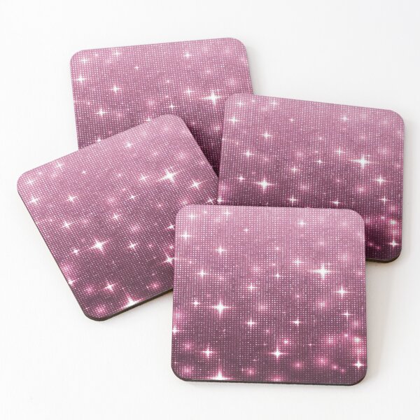 Item preview, Sparkly Stars and Glitter Effect Fluorescent Pink pattern designed and sold by WOW TeesAndThings.