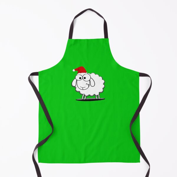 Item preview, Sheep Cute with Santa Hat Merry Christmas green designed and sold by oxoxoxo.