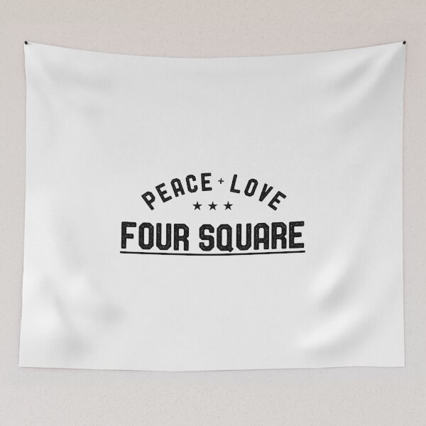 Item preview, Peace Love Four Square Vintage Design for designed and sold by teedad.