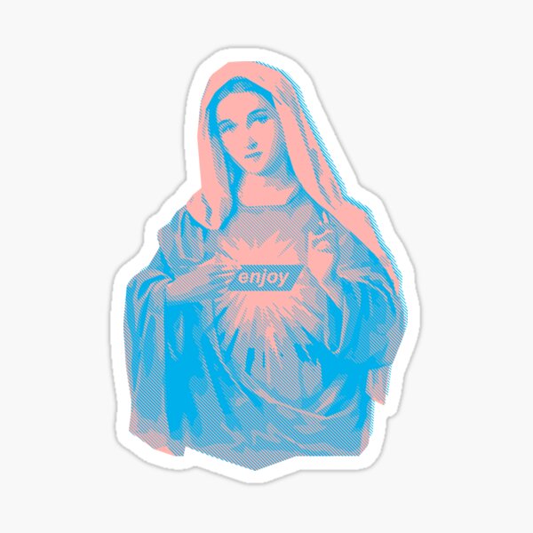 Enjoy Mary | Cyan Sticker