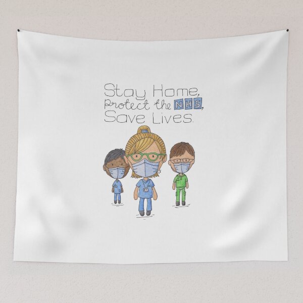Item preview, Protect the NHS, Save Lives designed and sold by LouiseFranksArt.