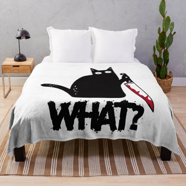 Item preview, Cat What? Black Cat Knife Scary Horror Stories Halloween designed and sold by aubb7.