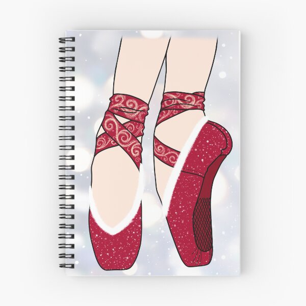 Item preview, Christmas Red Pointe Ballet Shoes designed and sold by theBlueKazoo.
