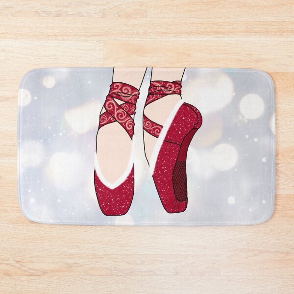 Item preview, Christmas Red Pointe Ballet Shoes designed and sold by theBlueKazoo.