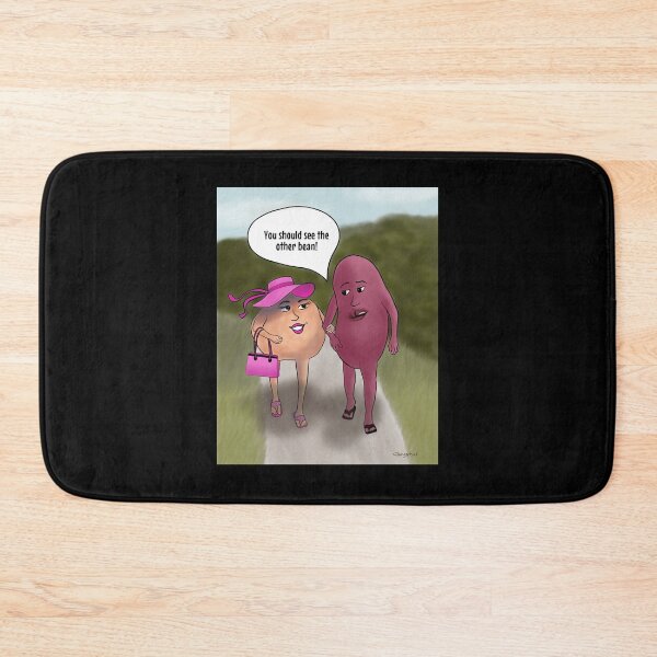 Item preview, Chic Pea & Her Beau – funny cartoon on black background designed and sold by Crystal Raymond.