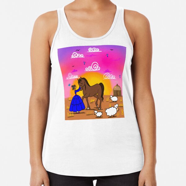 She Rides in Beauty Racerback Tank Top
