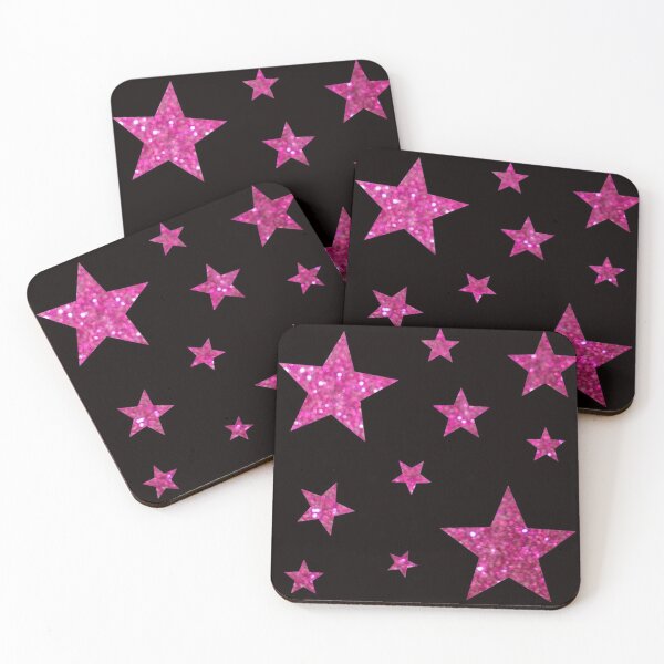 Item preview, Hot Pink Faux Glitter Stars designed and sold by Felicity-K.