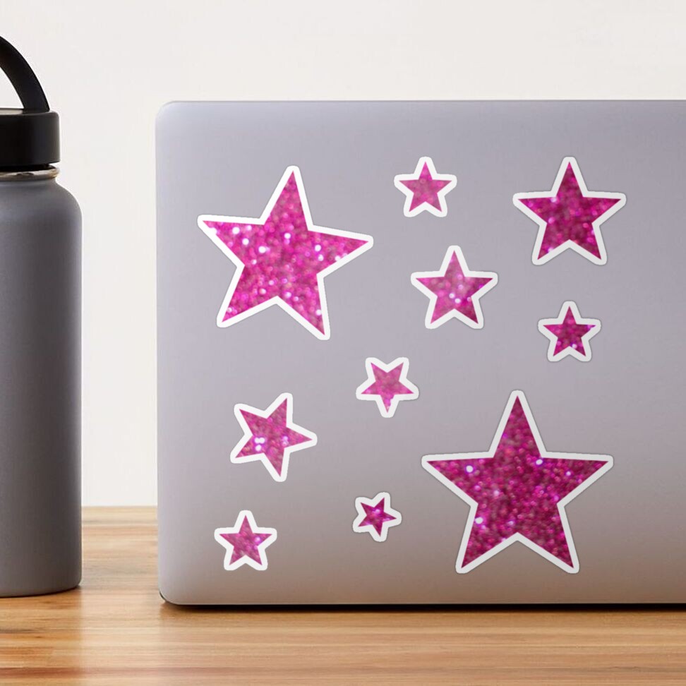 Glitter Star Stickers, Hot Pink (1.5 Inches, 200 Pieces) – Paper Junkie