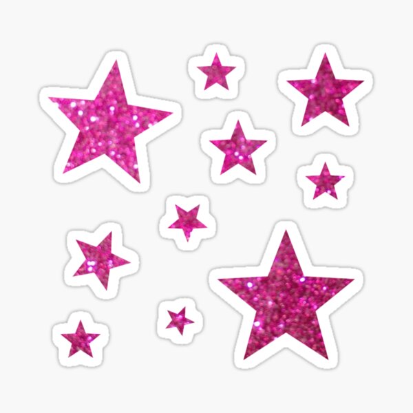 Glitter Star Stickers, Hot Pink (1.5 Inches, 200 Pieces) – Paper Junkie