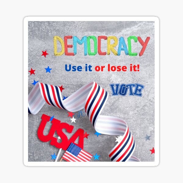 Democracy Sticker