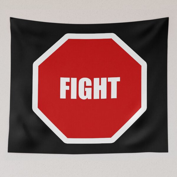 Item preview, Traffic Sign Fight designed and sold by oxoxoxo.