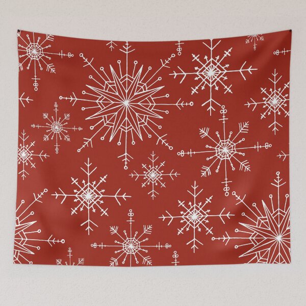Item preview, Snowflakes on Red designed and sold by FEM-creative.