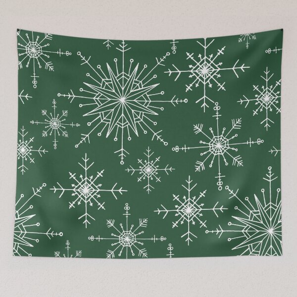 Item preview, Snowflakes on Green designed and sold by FEM-creative.