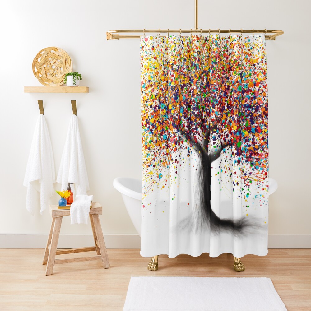 Rainbow Soul Tree Shower Curtain
