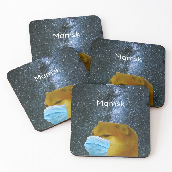 Item preview, Cheems Head in Space Wearing Mask designed and sold by SciathDe.