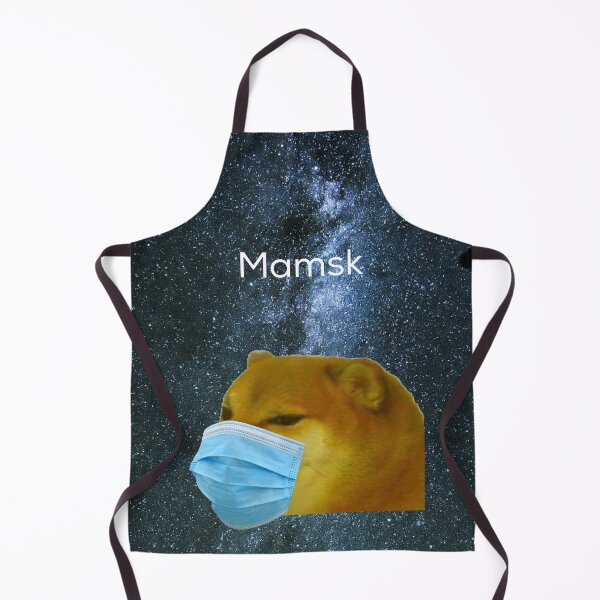 Item preview, Cheems Head in Space Wearing Mask designed and sold by SciathDe.