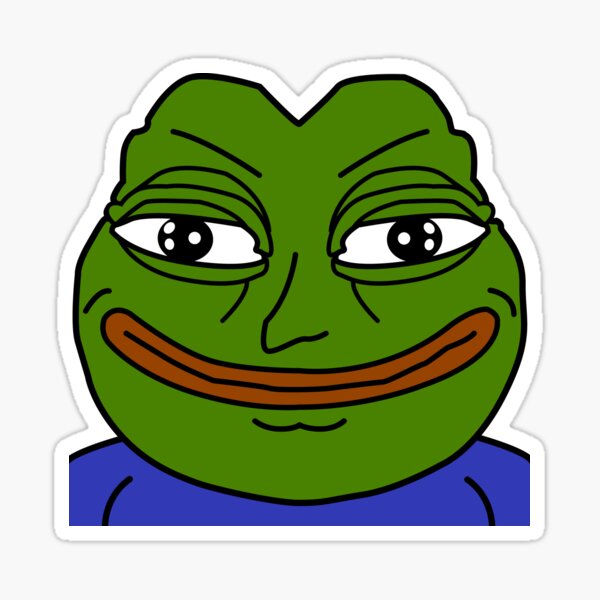 Smug Pepe Stickers | Redbubble