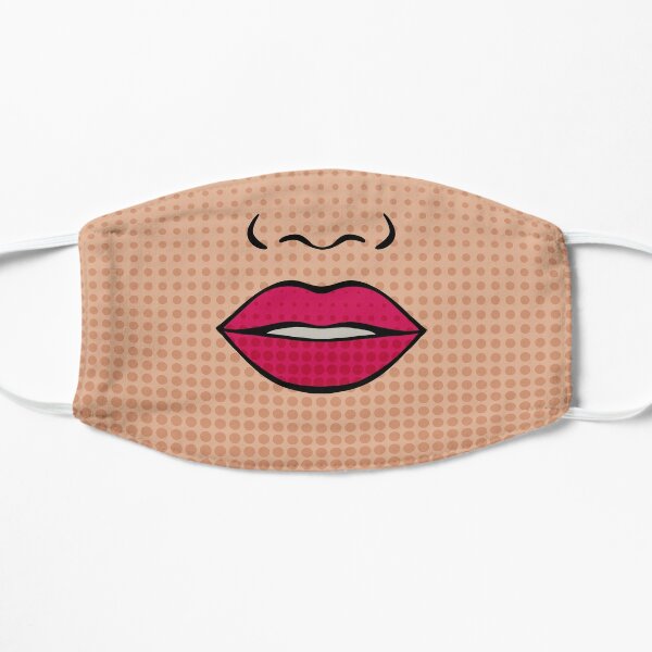 Pop art lips 4 Flat Mask