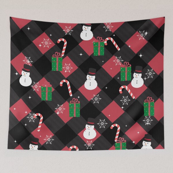 Item preview, Christmas chequered pattern designed and sold by Mariolangstieh.