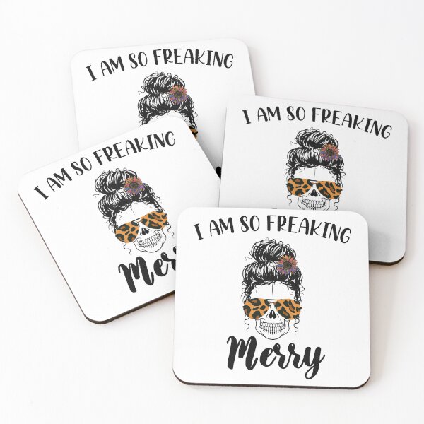 Item preview, I Am Freaking Merry Mom Life Skull - Funny Christmas cheetah Glasses - Beautiful Sunflower Chetah Christmas   designed and sold by Run to Creations.