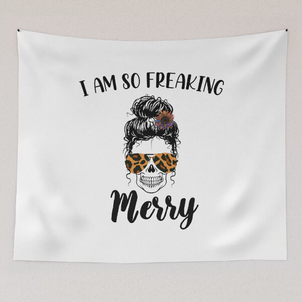 Item preview, I Am Freaking Merry Mom Life Skull - Funny Christmas cheetah Glasses - Beautiful Sunflower Chetah Christmas   designed and sold by Run to Creations.