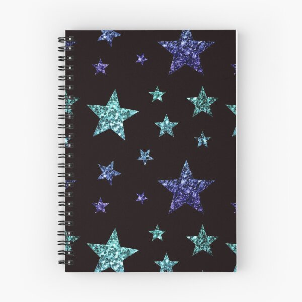 Aperçu de l'œuvre Teal Dark Blue Ombre Faux Glitter Stars créée et vendue par Felicity-K.