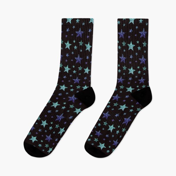 Item preview, Teal Dark Blue Ombre Faux Glitter Stars designed and sold by Felicity-K.