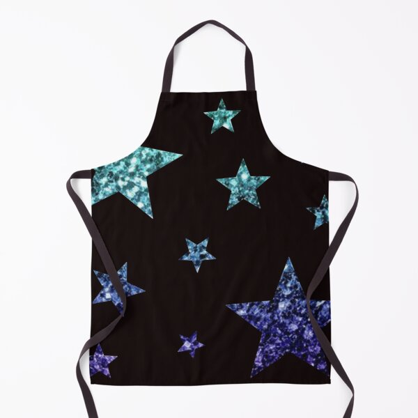 Item preview, Teal Dark Blue Ombre Faux Glitter Stars designed and sold by Felicity-K.