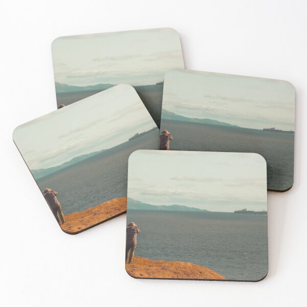Item preview, Ocean view with mountains background at Rancho Palos Verdes California USA designed and sold by Mrvell.