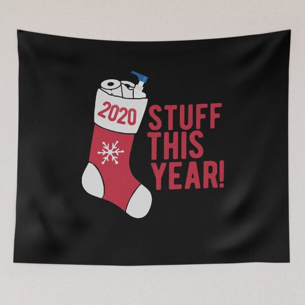 Item preview, Stuff This Year Stocking Filler Toilet Paper and Hand Sanitizer Christmas 2020 pun designed and sold by RainbowPandas.