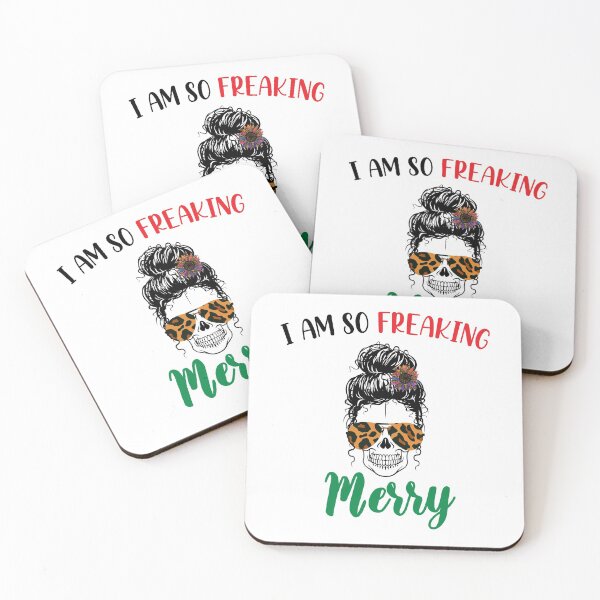 Item preview, I Am Freaking Merry Mom Life Skull - Funny Christmas cheetah Glasses - Beautiful Sunflower Chetah Christmas   designed and sold by Run to Creations.