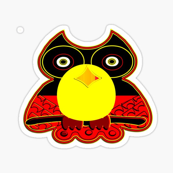 Item preview,  FREE MELBOURNE 2020 - OWL AUSTRALIAN ABORIGINAL FLAG designed and sold by Ralek.