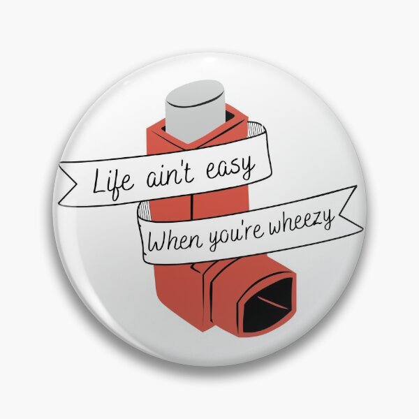 Item preview, Funny Inhaler - Life ain't easy when you're wheezy (red) designed and sold by MerchActually.