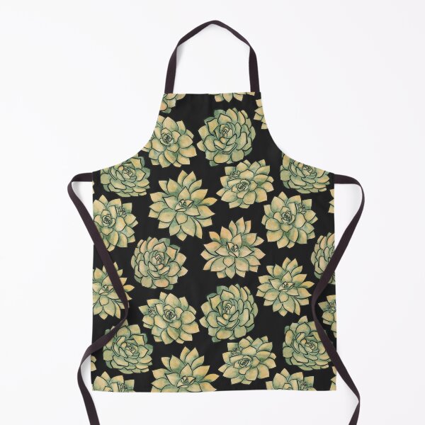 Item preview, Green Yellow Watercolour Echeveria Succulents Pattern designed and sold by marta-maria.