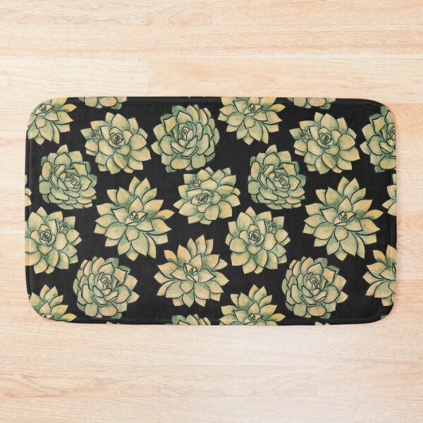 Item preview, Green Yellow Watercolour Echeveria Succulents Pattern designed and sold by marta-maria.