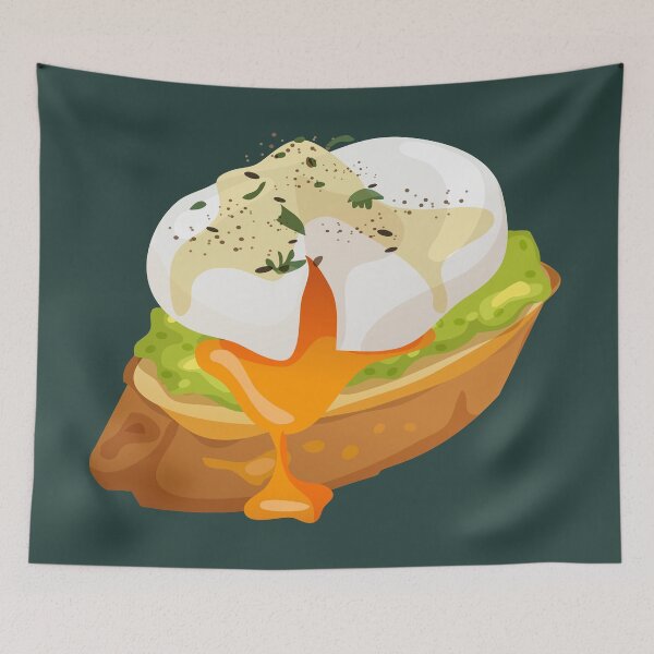 Item preview, Poached Egg and Avocado Bruschetta designed and sold by Alicia Chee.