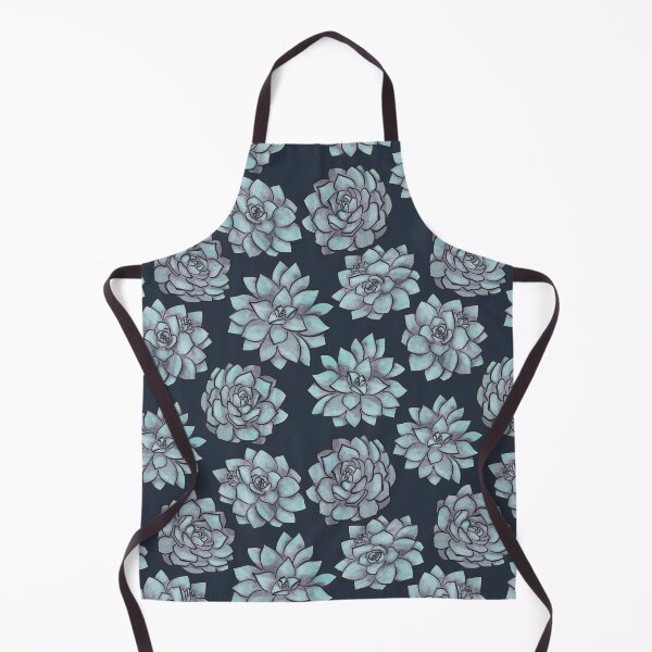 Item preview, Blue Watercolour Echeveria Succulents Pattern designed and sold by marta-maria.