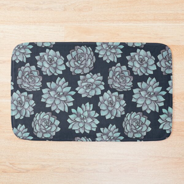 Item preview, Blue Watercolour Echeveria Succulents Pattern designed and sold by marta-maria.