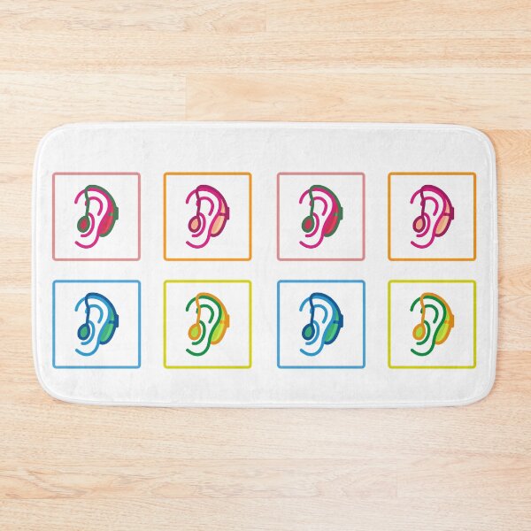 Item preview, Colorful Vibrant Hard of Hearing Icon | Artistic Hearing loss hearing Impaired Message Mask Sign Sticker Set Pop Art designed and sold by ibeargifts.