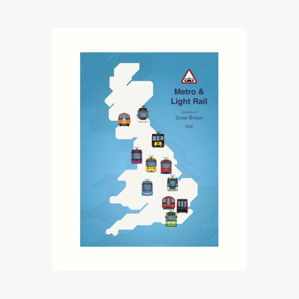Metro and Light Rail of Britain (Geographic) Art Print