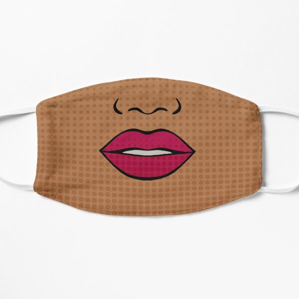 Pop art lips 3 Flat Mask