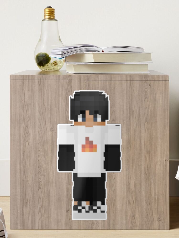 Sapnap Minecraft Skin Sticker Art Board Print for Sale by